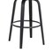 Armen Living Pico 26" Swivel Black Wood Counter Stool in Light Gray Fabric with Black Metal LCPIBABLKLTGR26 - alternate 5
